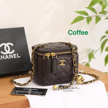 Chanel Bag Quilted Pearl Crush Mini Vanity Case Chain – product view
