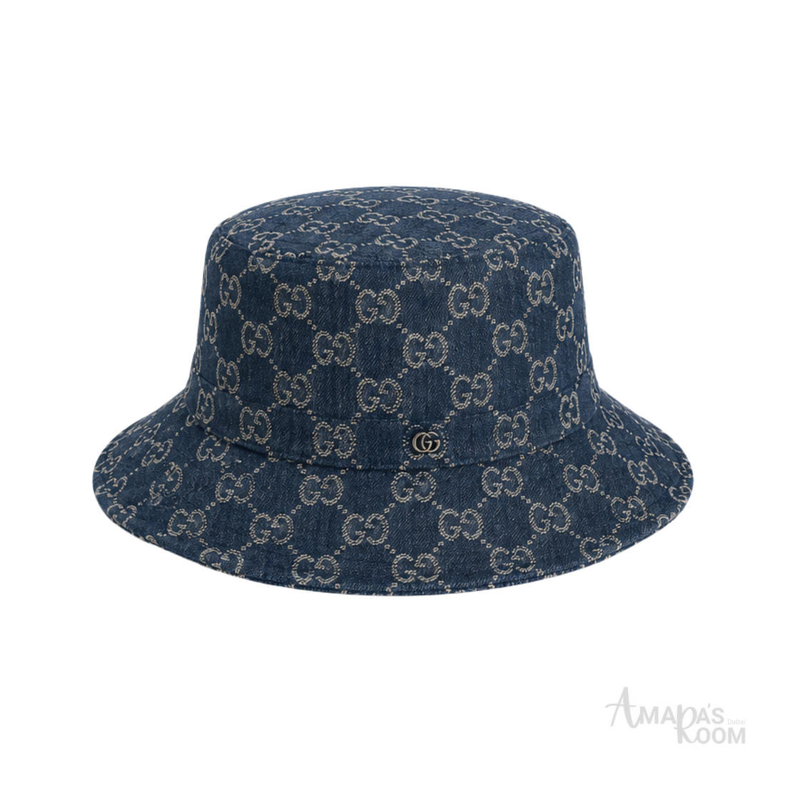 Gucci GG Canvas Bucket Hat Navy Blue – product view