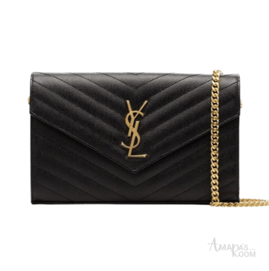 حقيبة YSL | حقيبة كروس بودي كاساندريه بسلسلة وبجلد كافيار أسود