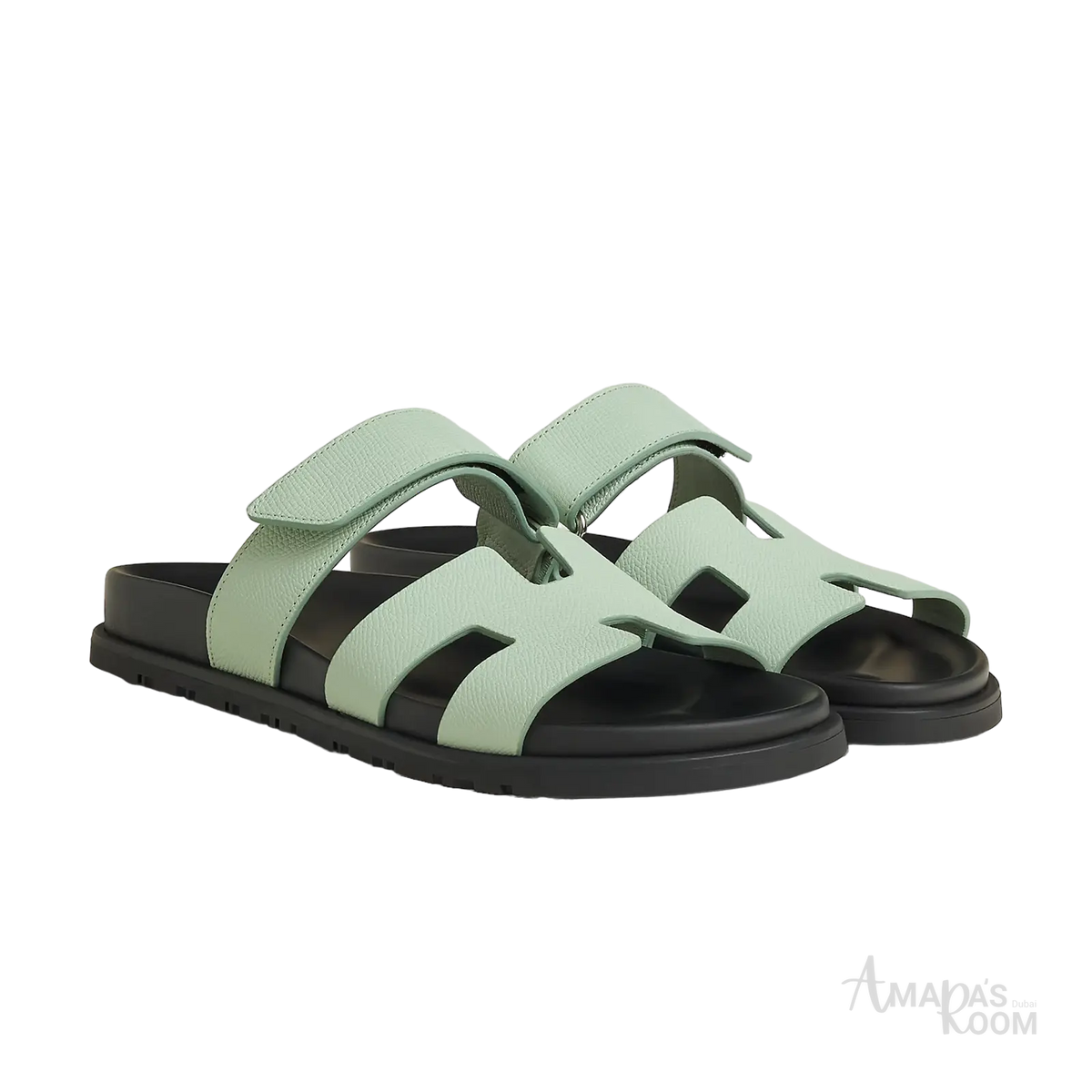 Hermès Chypre Sandals – Vert Jade - View 1
