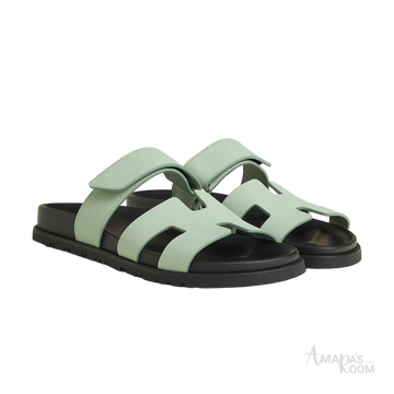 Hermès Chypre Sandals – Vert Jade - View 1