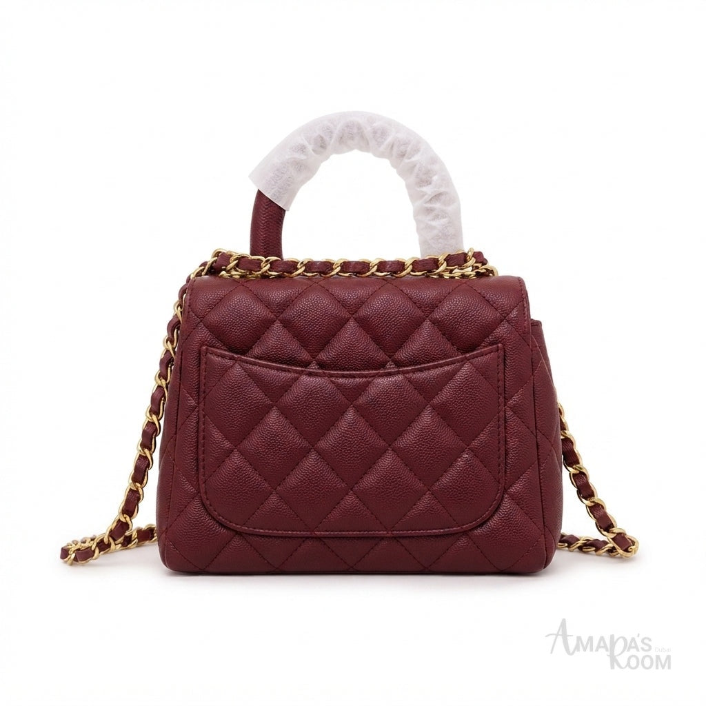 Chanel Coco Handle Bag – Burgundy - View 2