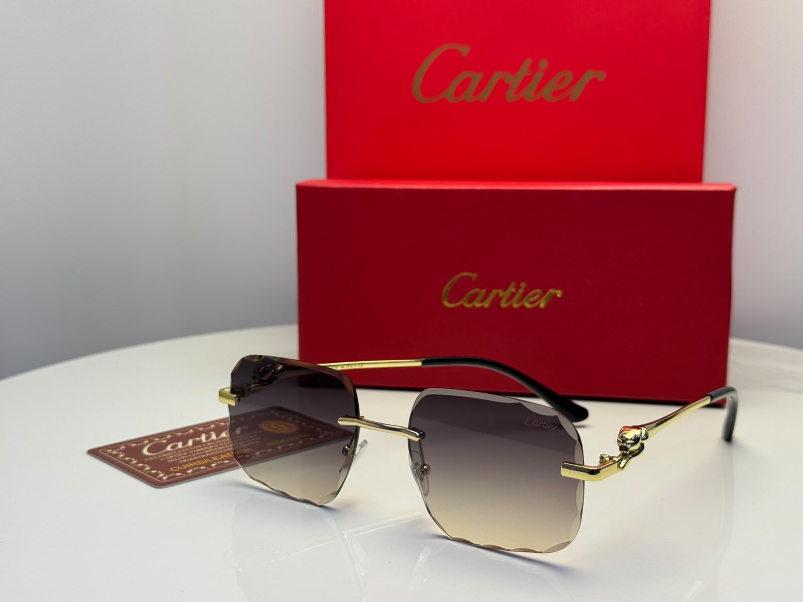 Cartier Sunglasses Rimless – Brown Gradient Lenses - View 2