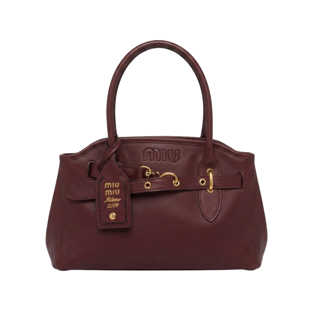 Miu Miu Aventure Nappa Leather Bag – Burgundy - View 1