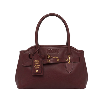 Miu Miu Aventure Nappa Leather Bag – Burgundy - View 1