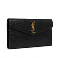 Saint Laurent Uptown Pouch – Crocodile-Embossed Black - View 4
