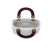 Dior Lady Dior-Style Mini Handbag – Ivory & White - View 4