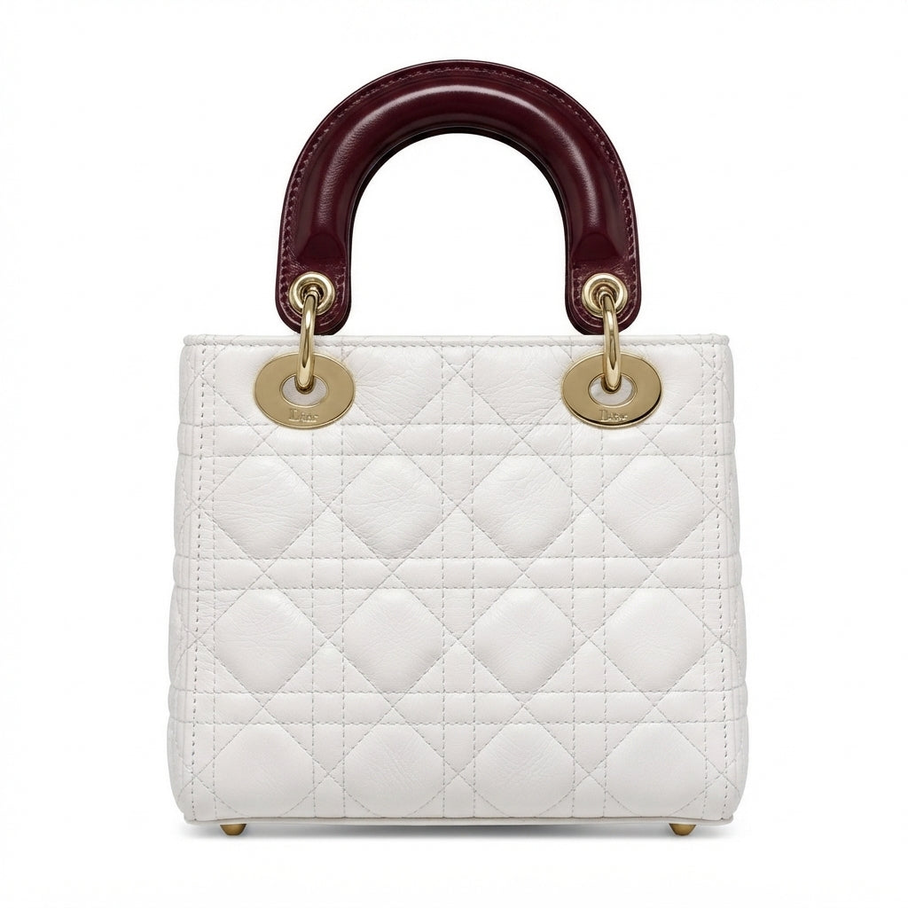 Dior Lady Dior-Style Mini Handbag – Ivory & White - View 2