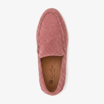 Loro Piana Suede Slip-On Loafers – Pink - View 1