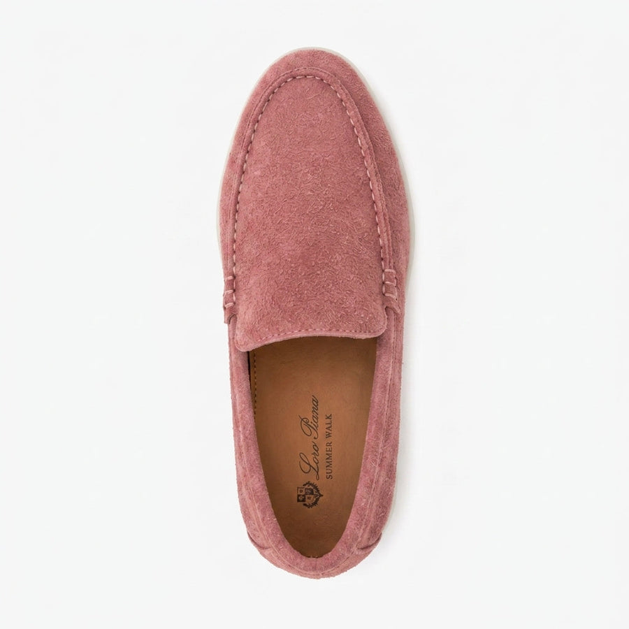 Loro Piana Suede Slip-On Loafers – Pink - View 1