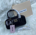Miu Miu Mini Bowling Bag – Glossy Black - View 5