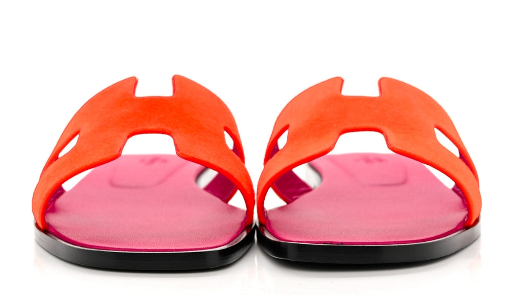 Oran Suede Slides – Vibrant Orange – Amara UAE image 5