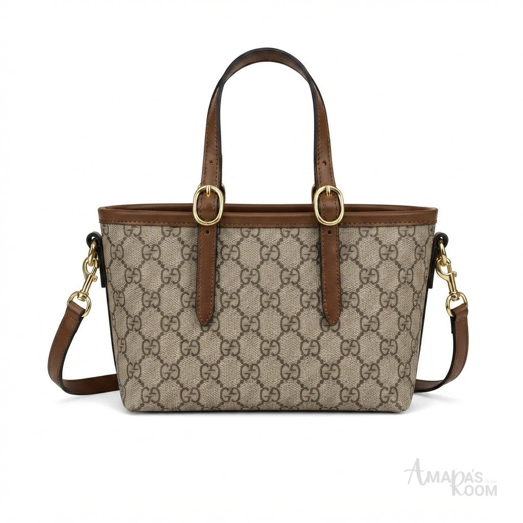 Gucci GG Canvas-Style Top-Handle Bag – Brown - View 1