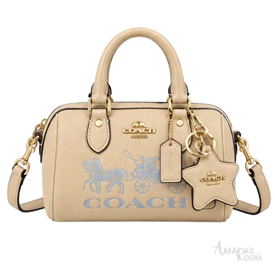 COACH Bag | Mini Rowan Satchel – Crossbody Bag – Beige – Cream