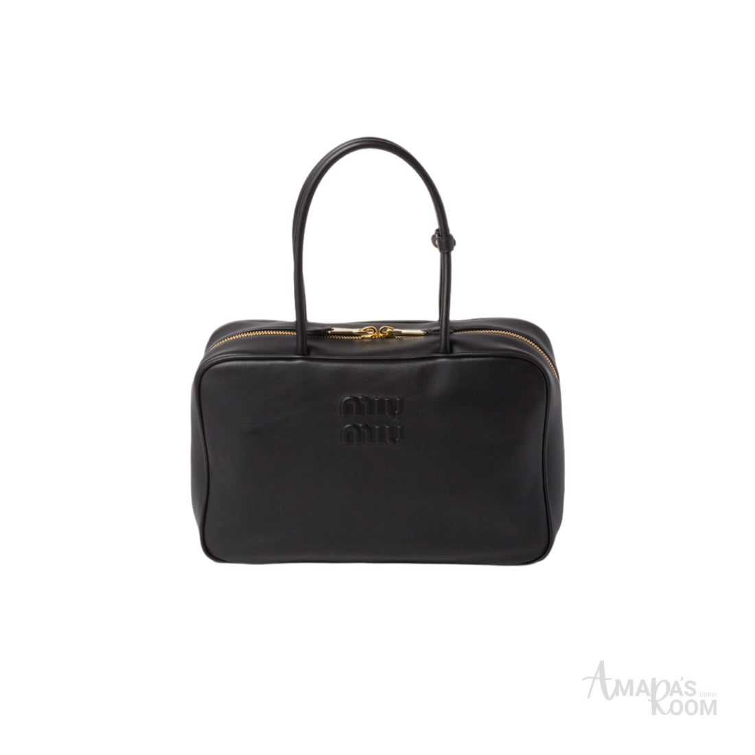 MiuMiu Leather Beau bag Black - Bagistaofficial