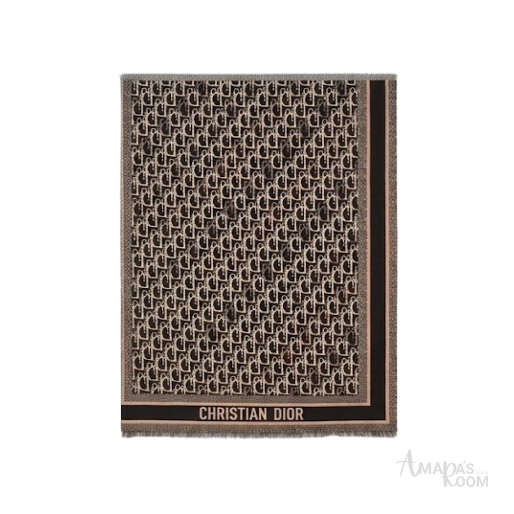 Dior Scarf | Oblique Blanket Beige/Black