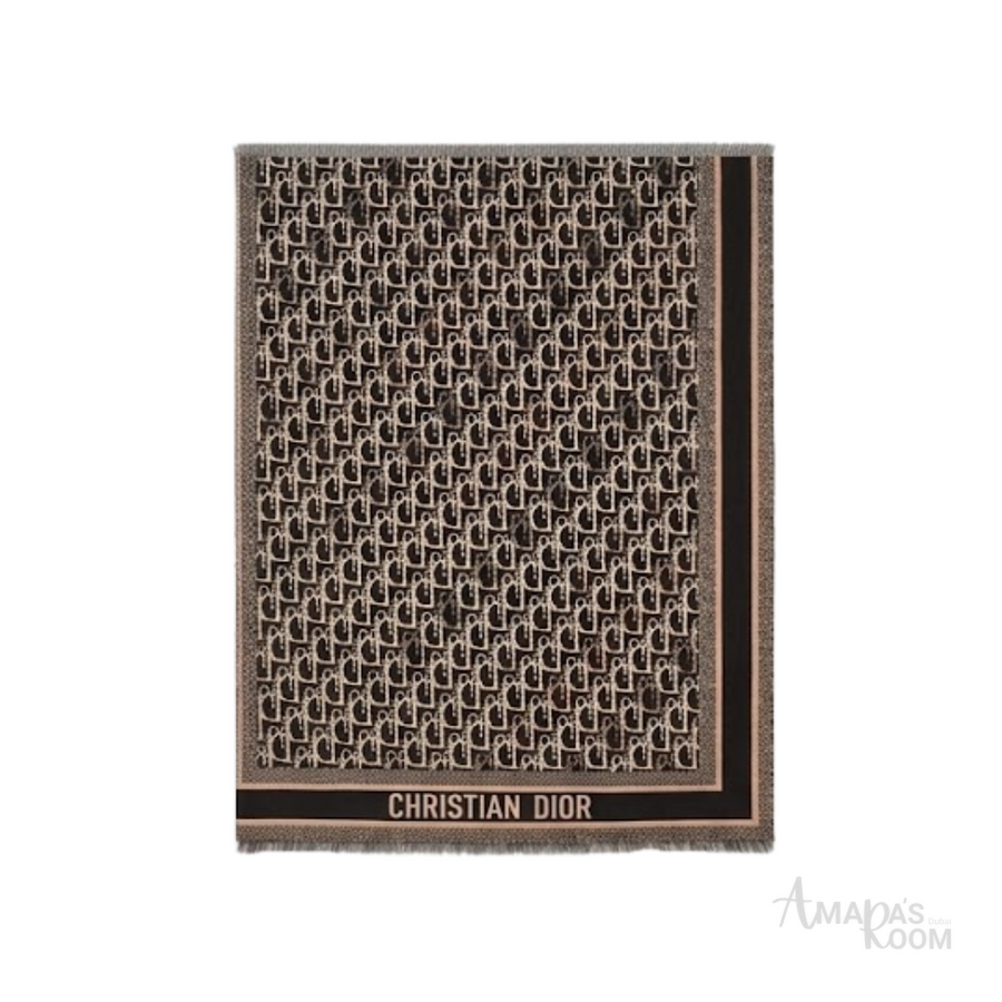 Dior Scarf | Oblique Blanket Beige/Black