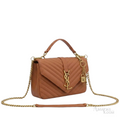 Saint Laurent Collège Chevron-Quilted Bag - View 3