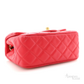 Chanel Mini Pearl Crush Quilted Lambskin Flap Bag – Red - View 3