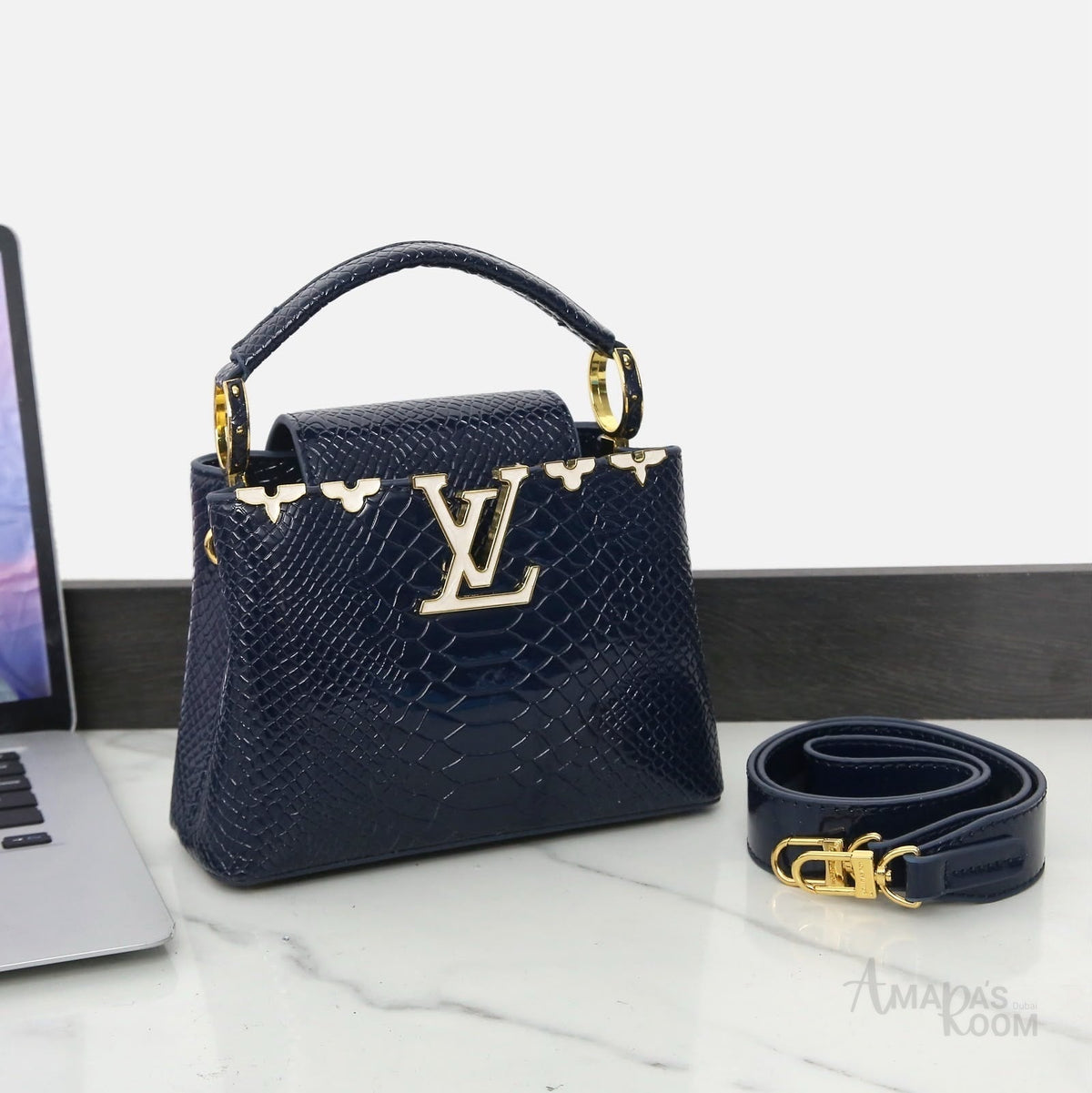 Louis Vuitton Capucines Mini Handbag – Black - View 5