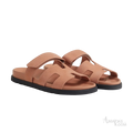 Hermès Chypre Sandals – Nude Suede - View 1