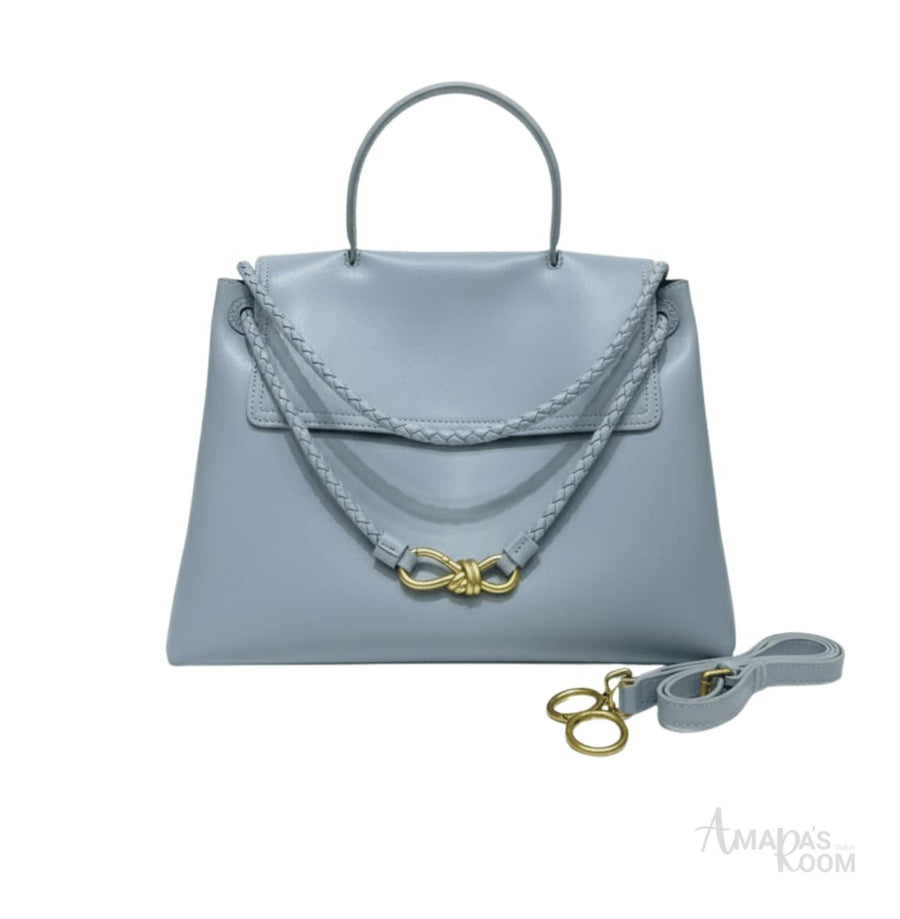حقيبة Bottega Veneta | حقيبة Ciao Top Handle من الجلد الأزرق الفاتح