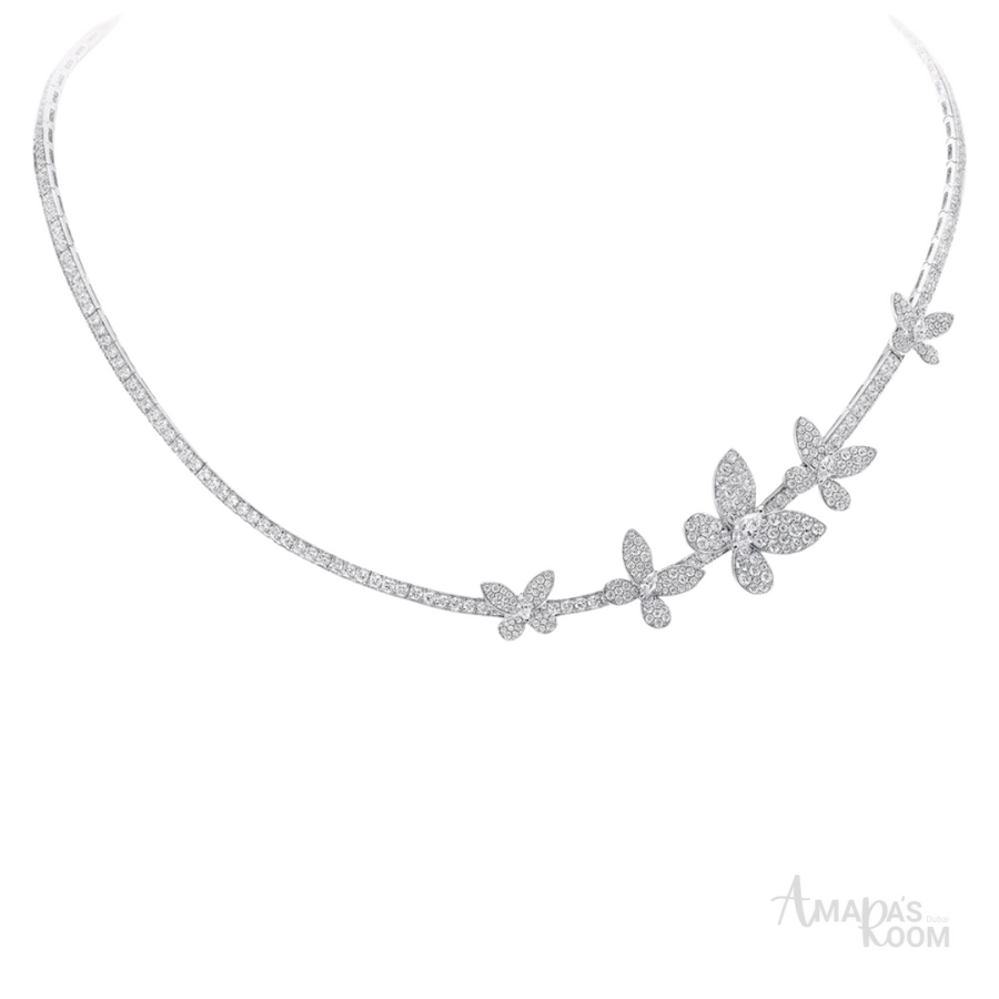 Graff Jewelry | Pavé Butterfly Set White/Silver