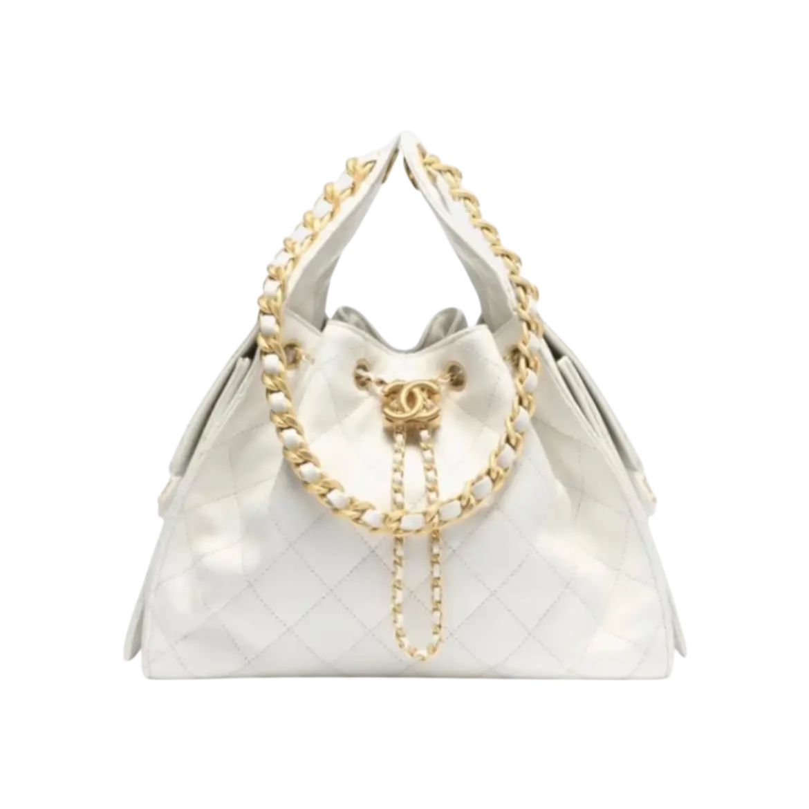 Chanel 25 Small Handbag – White & Gold - View 1