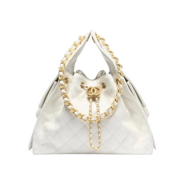 Chanel 25 Small Handbag – White & Gold - View 1