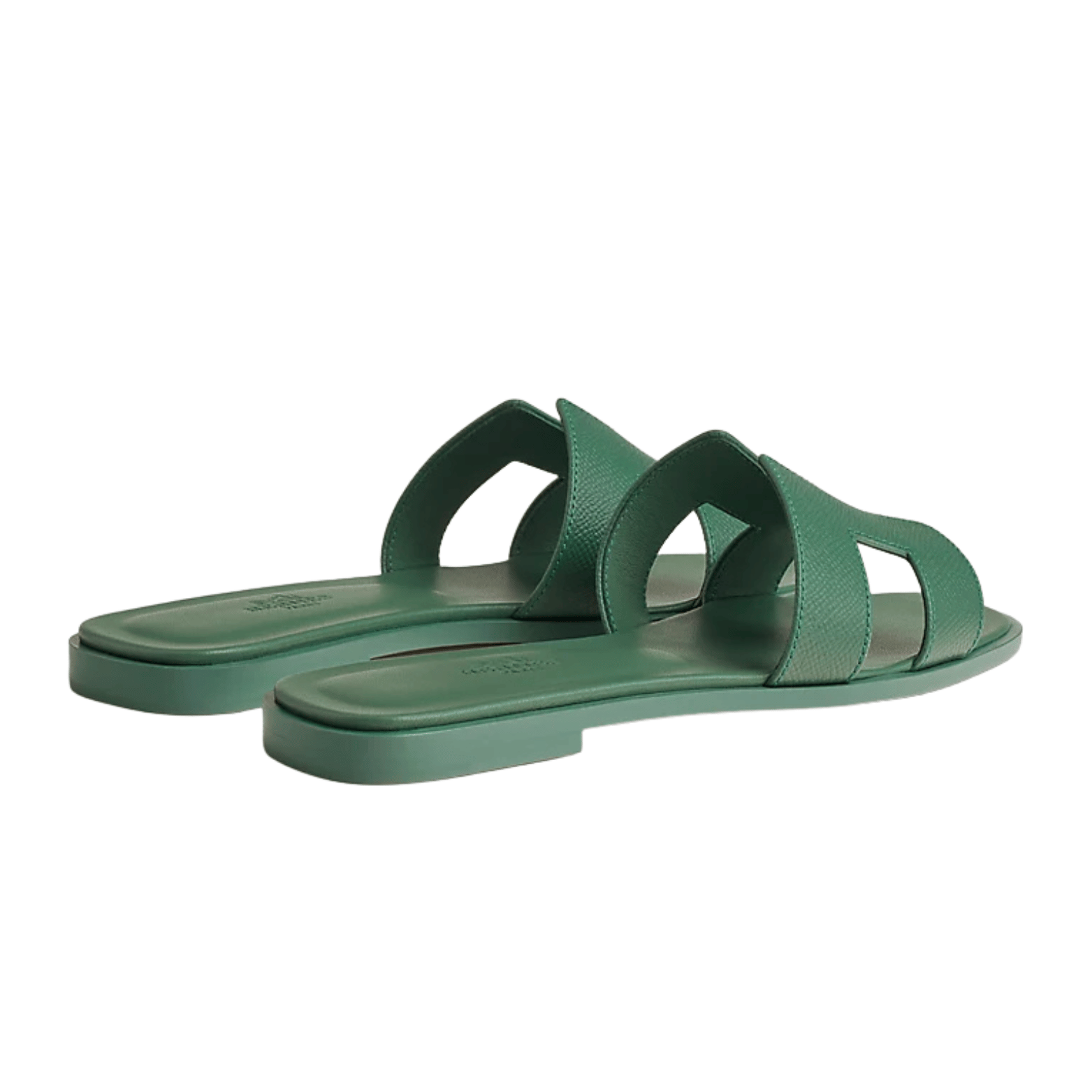 Oran Leather Slides – Olive Green – Amara UAE image 2