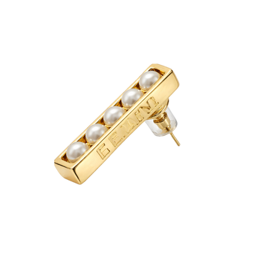 Chanel Jewelry | CC Pearl Bar Stud Earrings