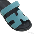 Hermès Chypre Sandals – Bleu Minéral - View 2