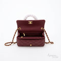 Chanel Coco Handle Bag – Burgundy - View 3