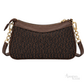 Aigner Bag | Delia Monogram Shoulder Bag – Dark Brown