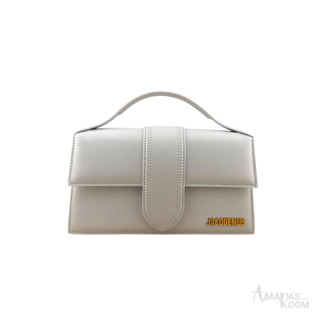 Jacquemus Le Grand Bambino Leather Top Handle Crossbody Bag – Grey - View 1