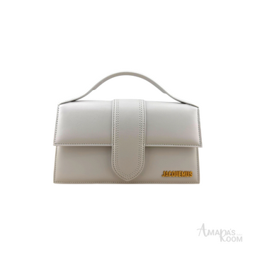 Jacquemus Le Grand Bambino Leather Top Handle Crossbody Bag – Grey - View 1