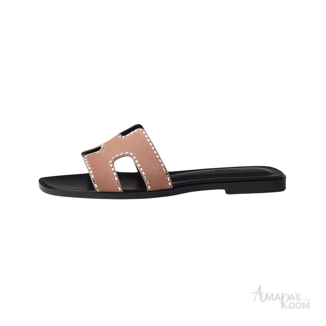 Oran Leather Slides – Pearl Pink – Amara UAE image 1