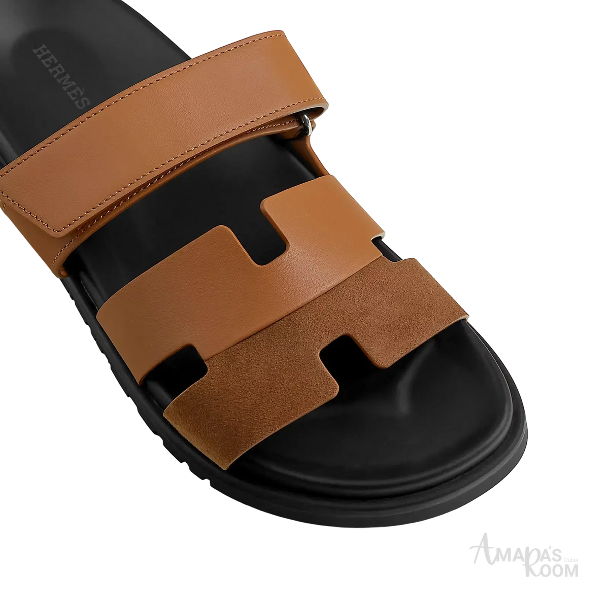 Hermès Chypre Sandals – Naturel H / Noir - View 2