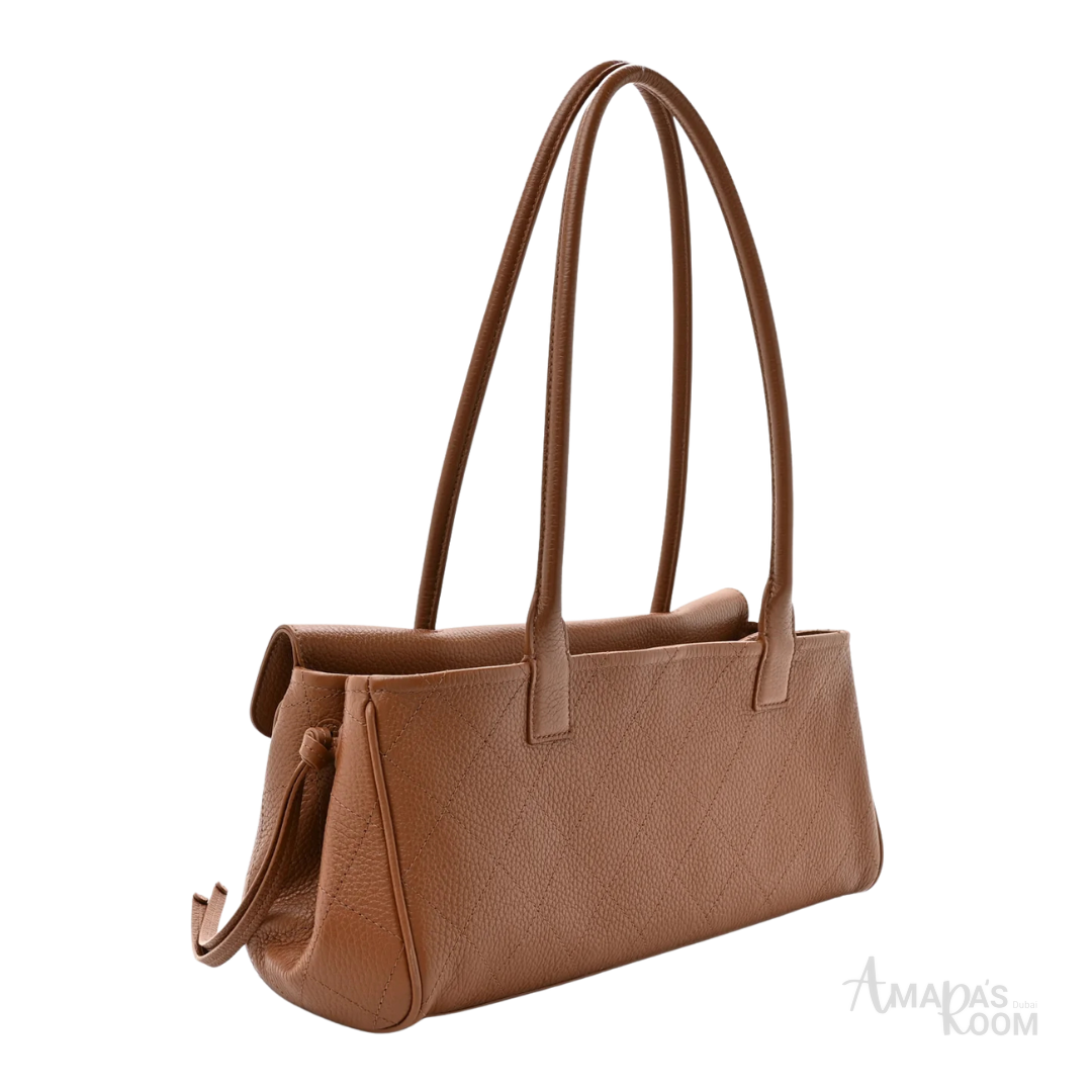 Chanel Stitched Urban Small Shopping Bag – Camel - View 3