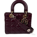 Dior Small Bag – Burgundy with Gold-Tone Hardware - View 1