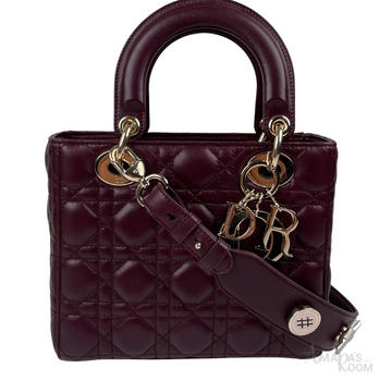 Dior Small Bag – Burgundy with Gold-Tone Hardware - View 1