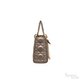Dior Lady D-Joy Quilted Leather Bag – Metallic Taupe - View 3