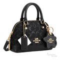 Coach Bag | Mini Sierra Satchel (Micro Dome Satchel) – Black (with gold-tone hardware)