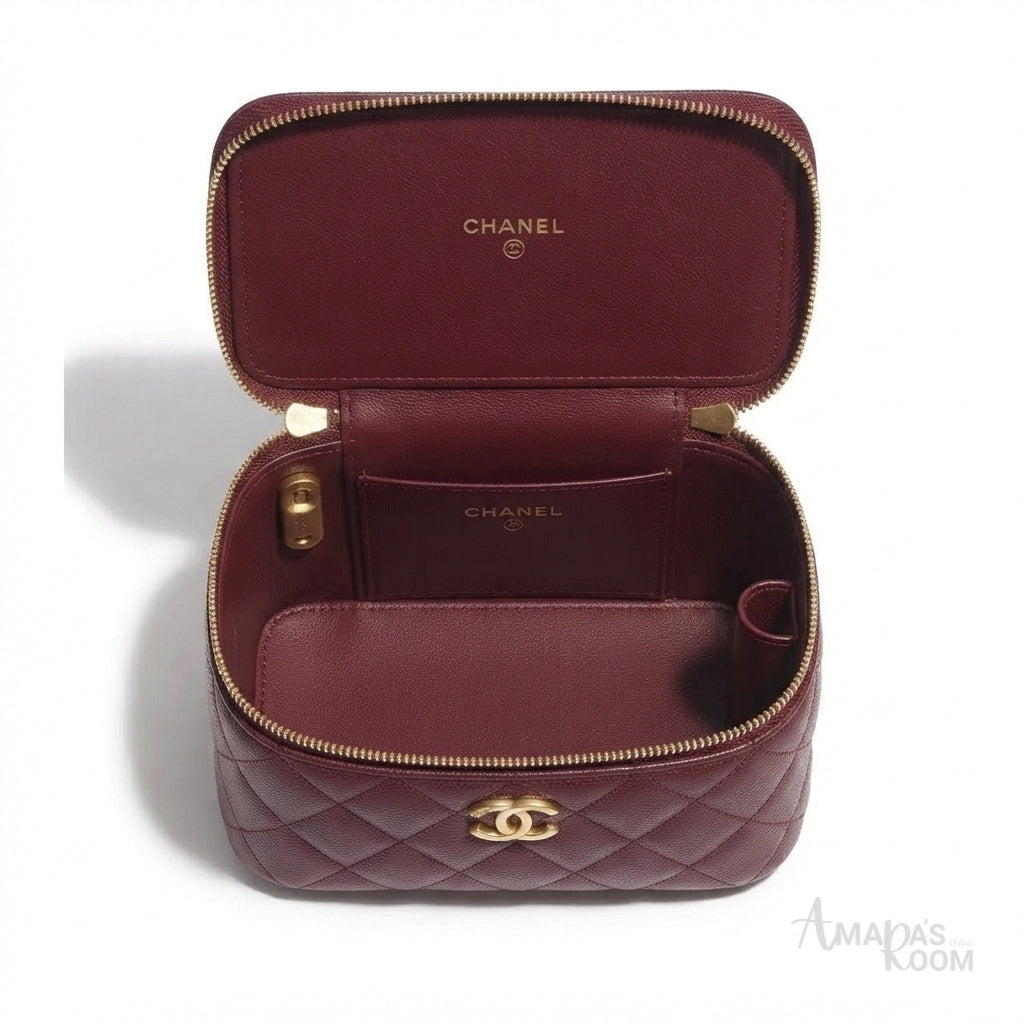 Chanel Top Handle Vanity Case – Burgundy - View 4