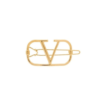 Valentino Jewelry | Hair Clip Gold VLogo