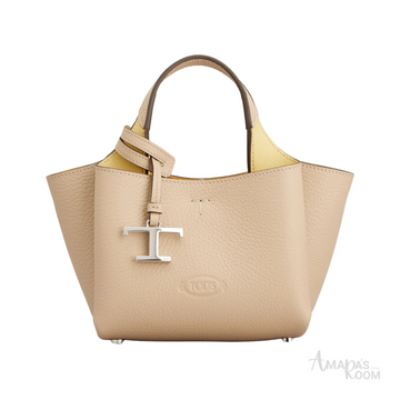Tod's T Timeless APA-Style Leather Bag – Nude Leather - View 1