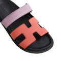 Hermès Chypre Sandals – Rose Pêche / Violet Pétale - View 2