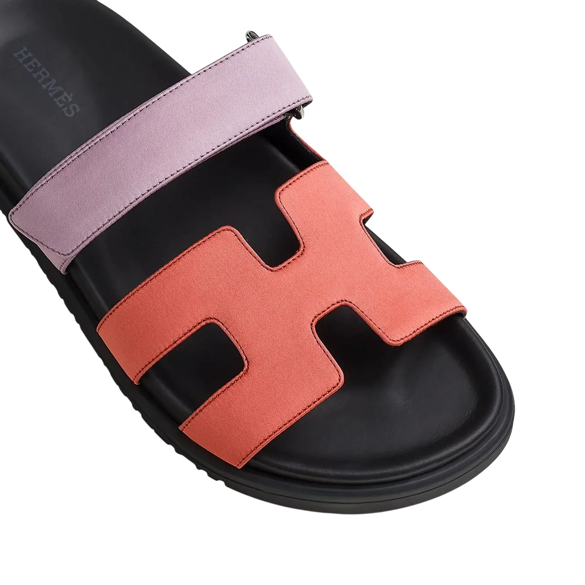 Hermès Chypre Sandals – Rose Pêche / Violet Pétale - View 2
