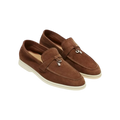Loro Piana Summer Charms Loafers – Saddle Brown - View 1