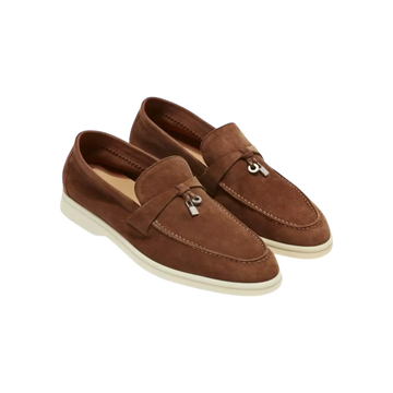 Loro Piana Summer Charms Loafers – Saddle Brown - View 1
